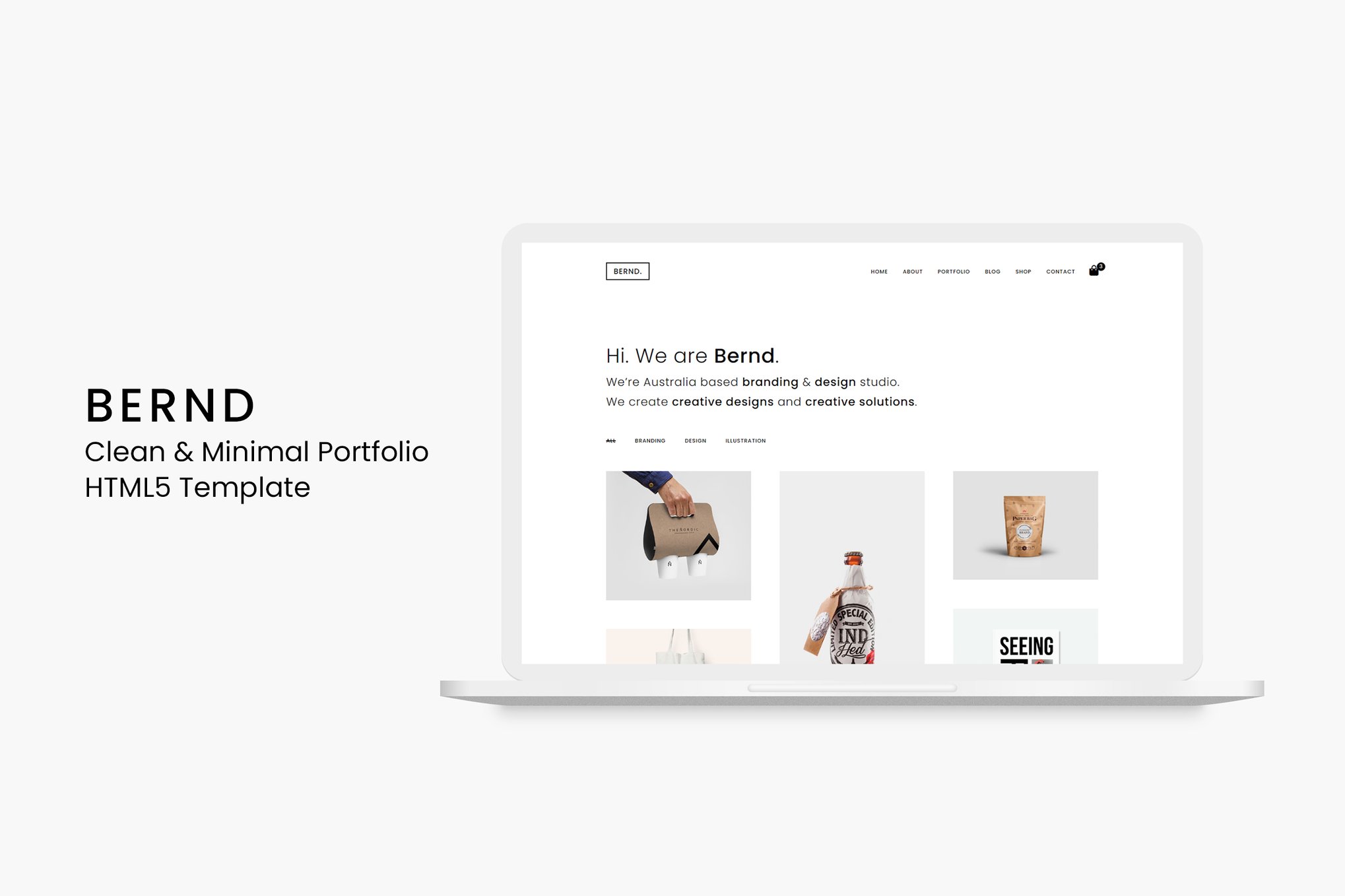 Imagen de portada de Bernd - Clean & Minimal Portfolio HTML5 Template (plantilla web)