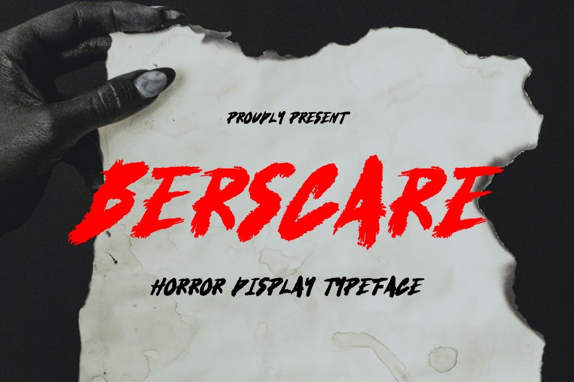 Imagen de portada de Berscare - Horror Font (fuente)