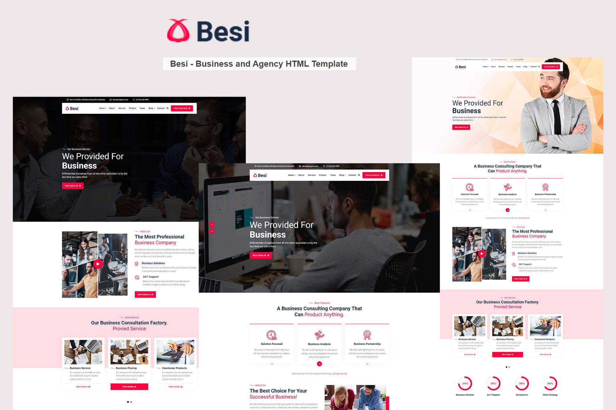 Imagen de portada de Besi - Business and Agency HTML Template (plantilla web)