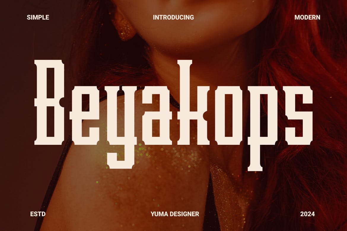 Imagen de portada de Beyakops - A Modern Font (fuente)