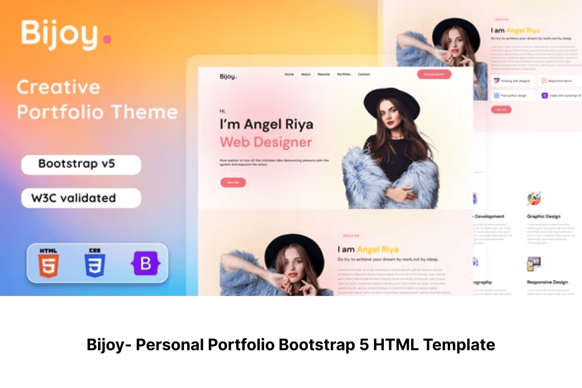 Imagen de portada de Bijoy- Personal Portfolio Bootstrap5 HTML Template (plantilla web)