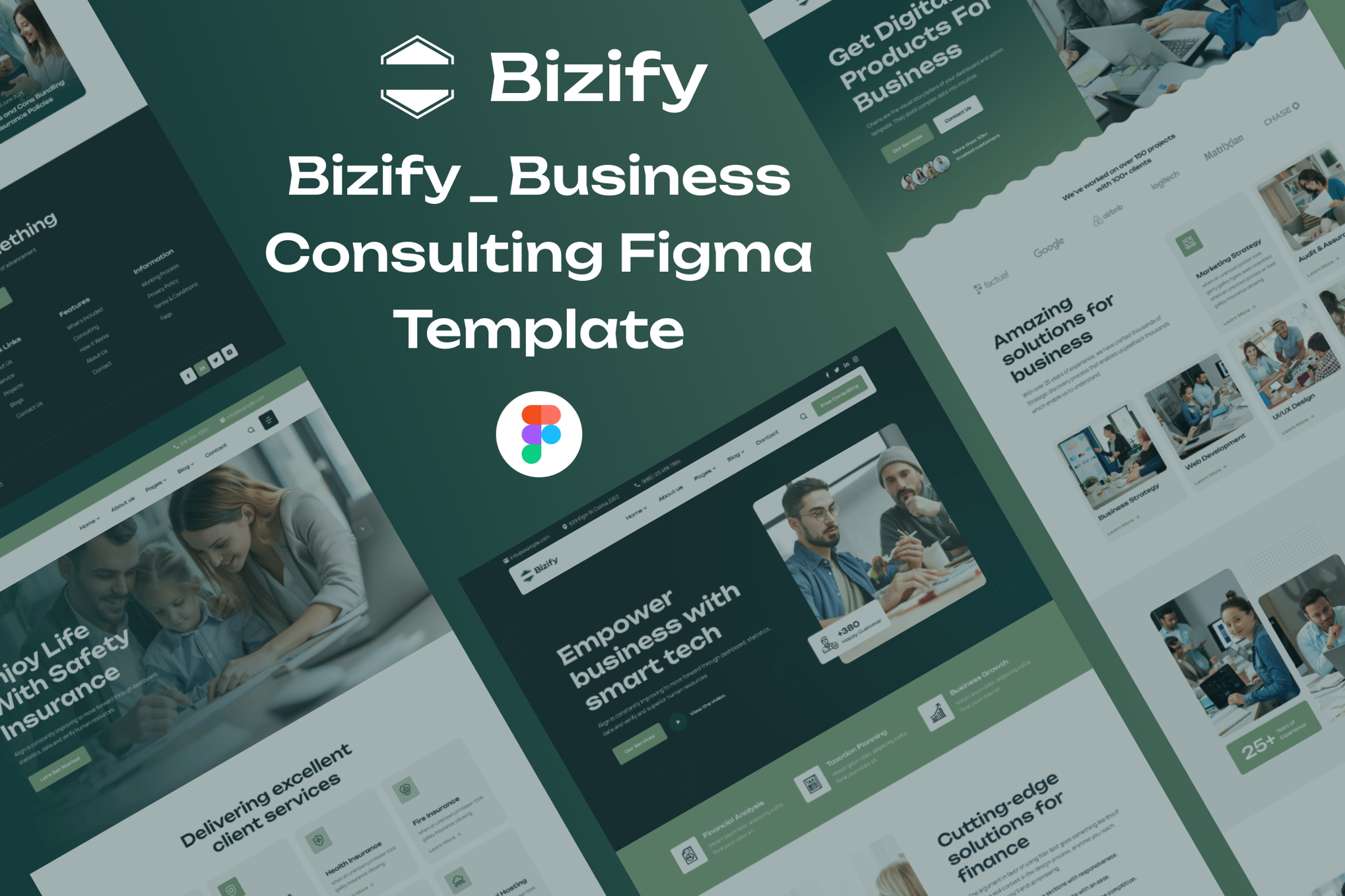 Imagen de portada de Bizify - Business Consulting Figma Template (plantilla web)