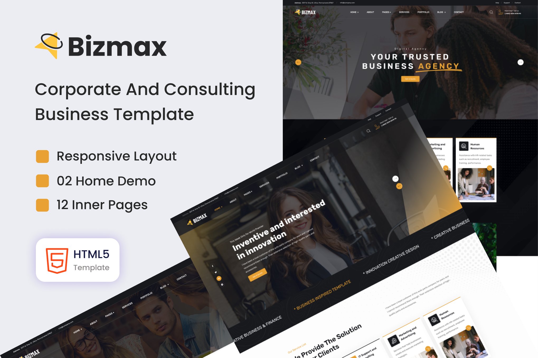 Imagen de portada de Bizmax - Corporate & Consulting Business Template (plantilla web)