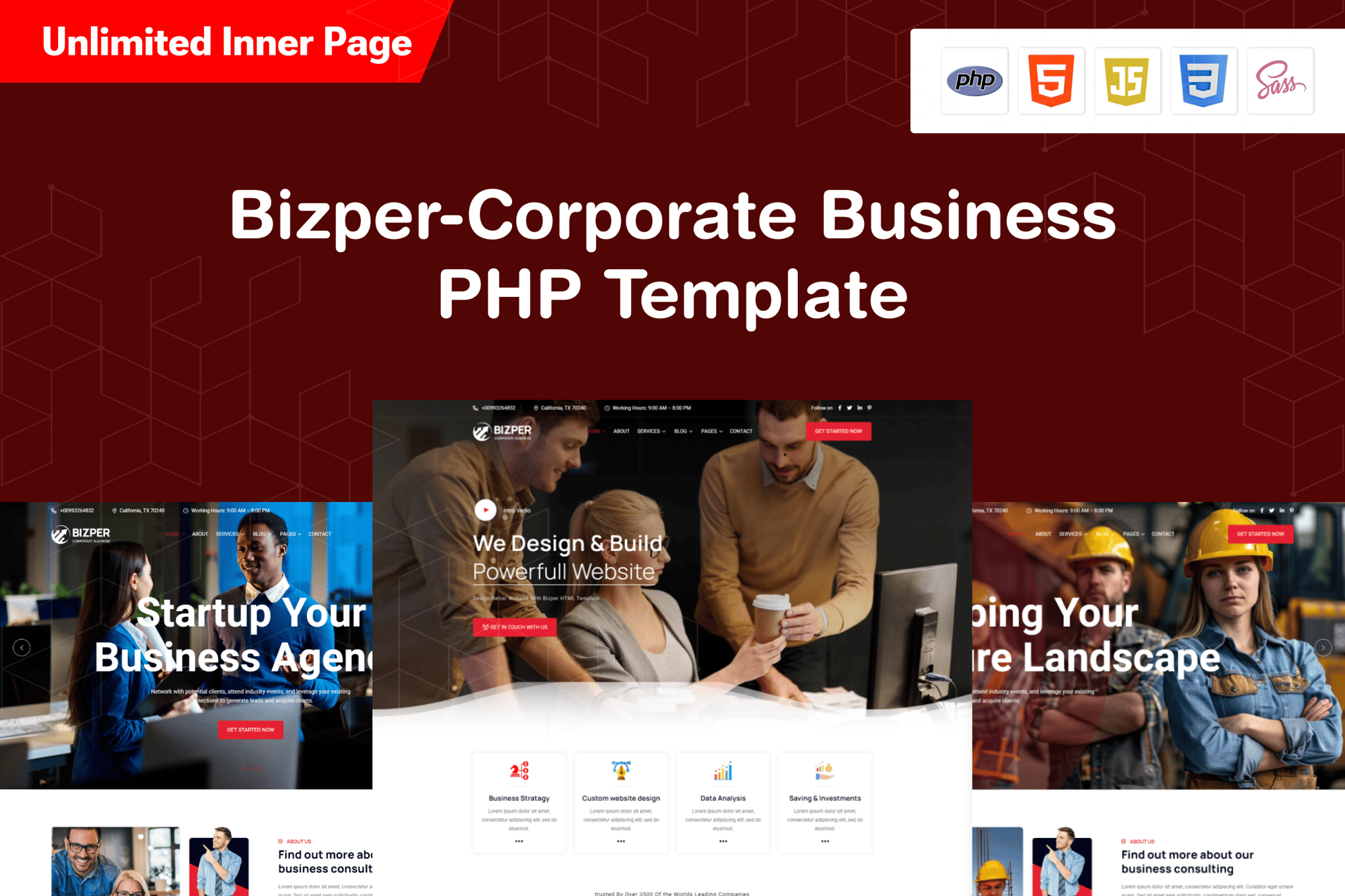 Imagen de portada de Bizper – PHP Consulting Business Template (plantilla web)