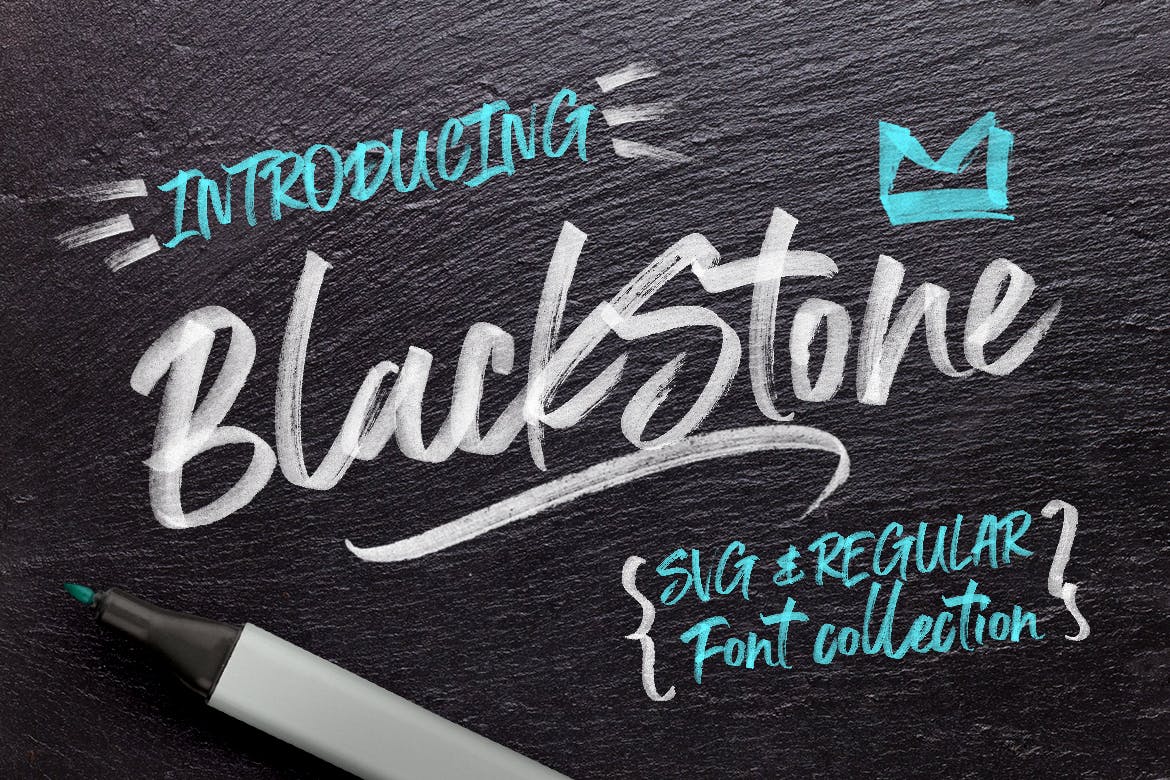 Imagen de portada de Black Stone Marker + SVG (fuente)