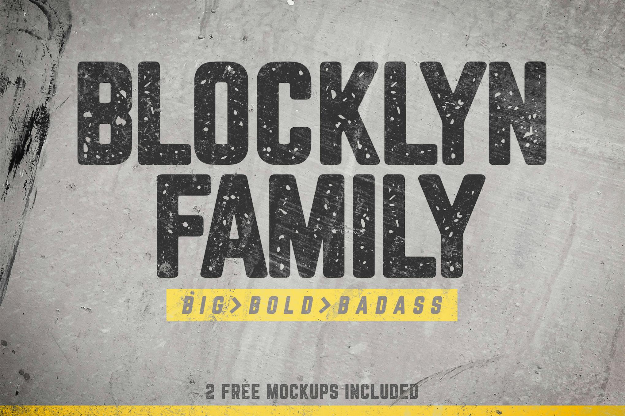Imagen de portada de Blocklyn Font Family + Mockups (fuente)
