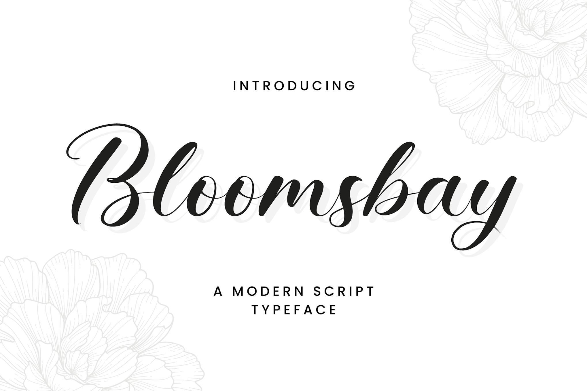 Imagen de portada de Bloomsbay - A Modern Script Typeface (fuente)