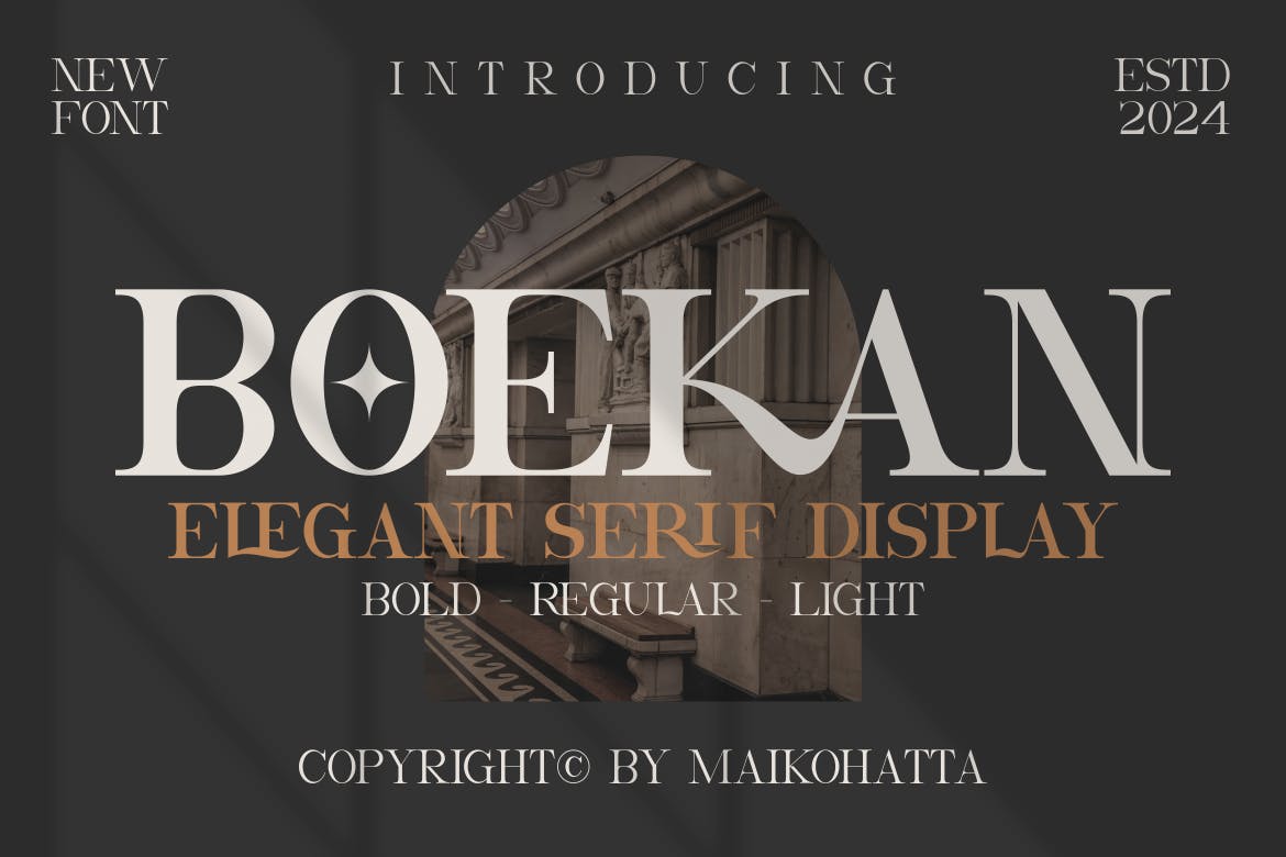 Imagen de portada de Boekan - Elegant Serif Display (fuente)