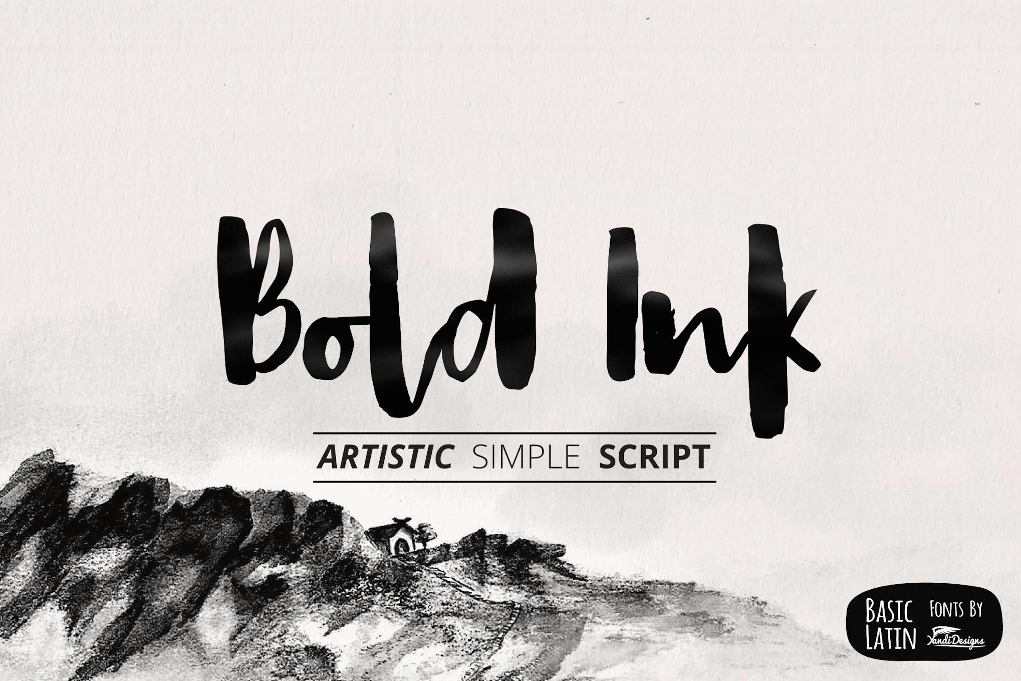 Imagen de portada de Bold Ink Simple Font (fuente)