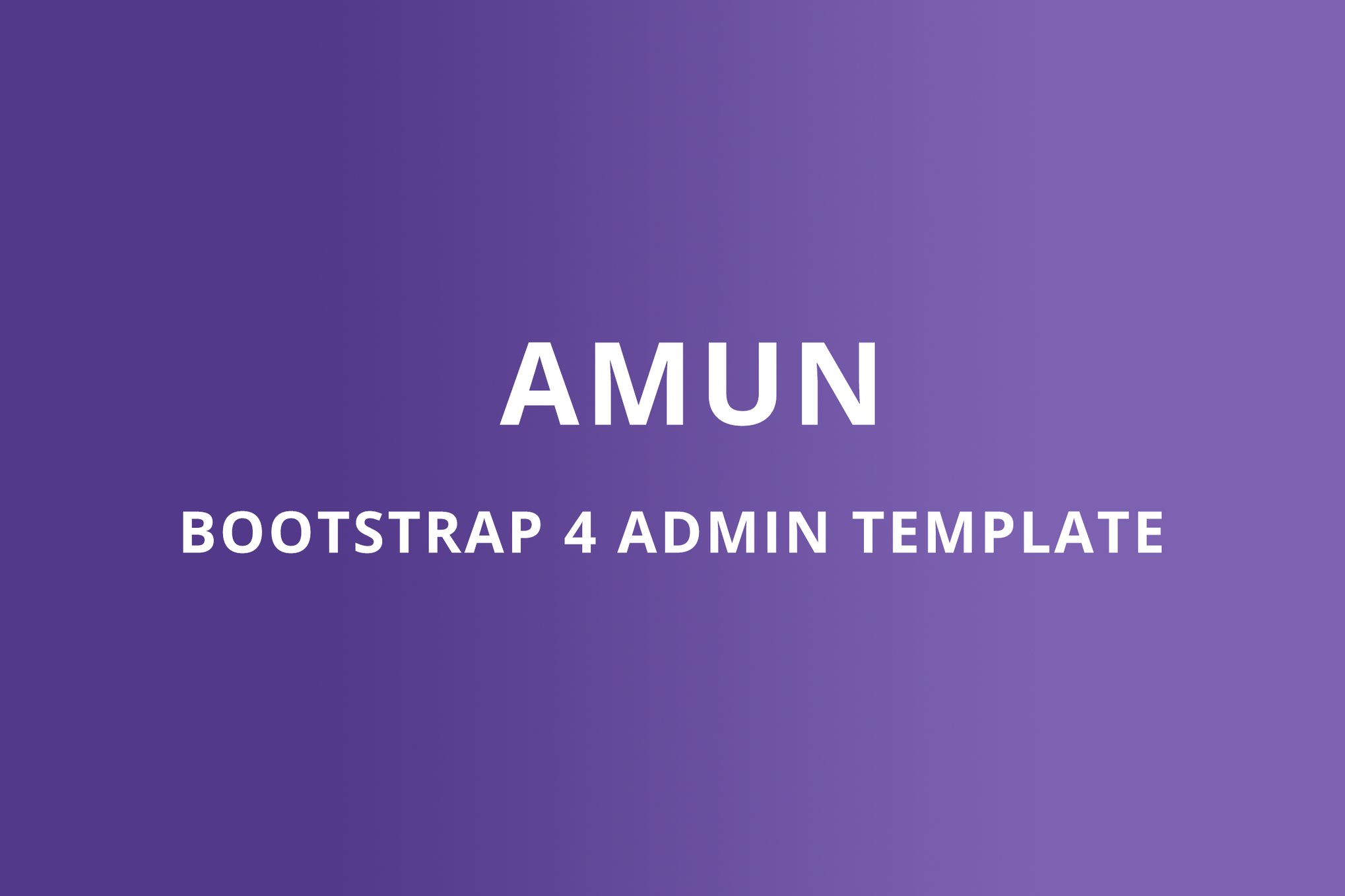 Imagen de portada de Bootstrap 4 Admin Template - Amun (plantilla web)