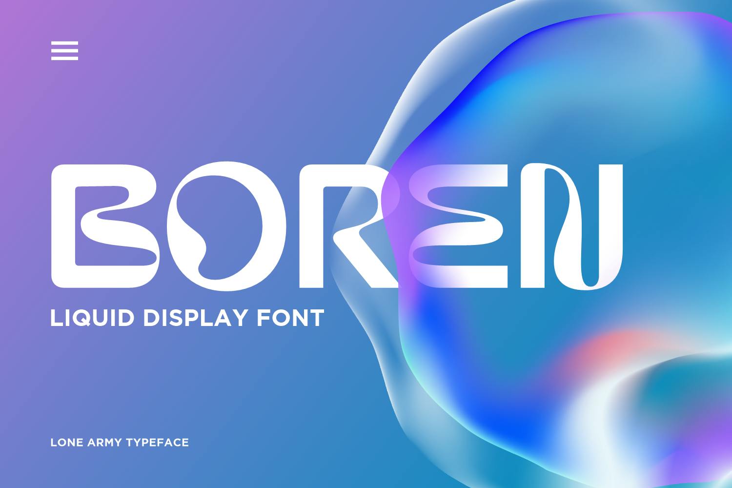 Imagen de portada de Boren - Liquid Font (fuente)
