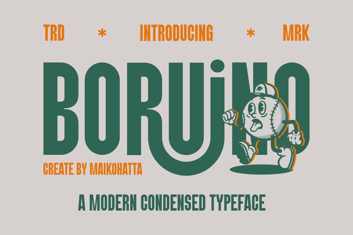 Imagen de portada de Boruino - Modern Condesed Font (fuente)