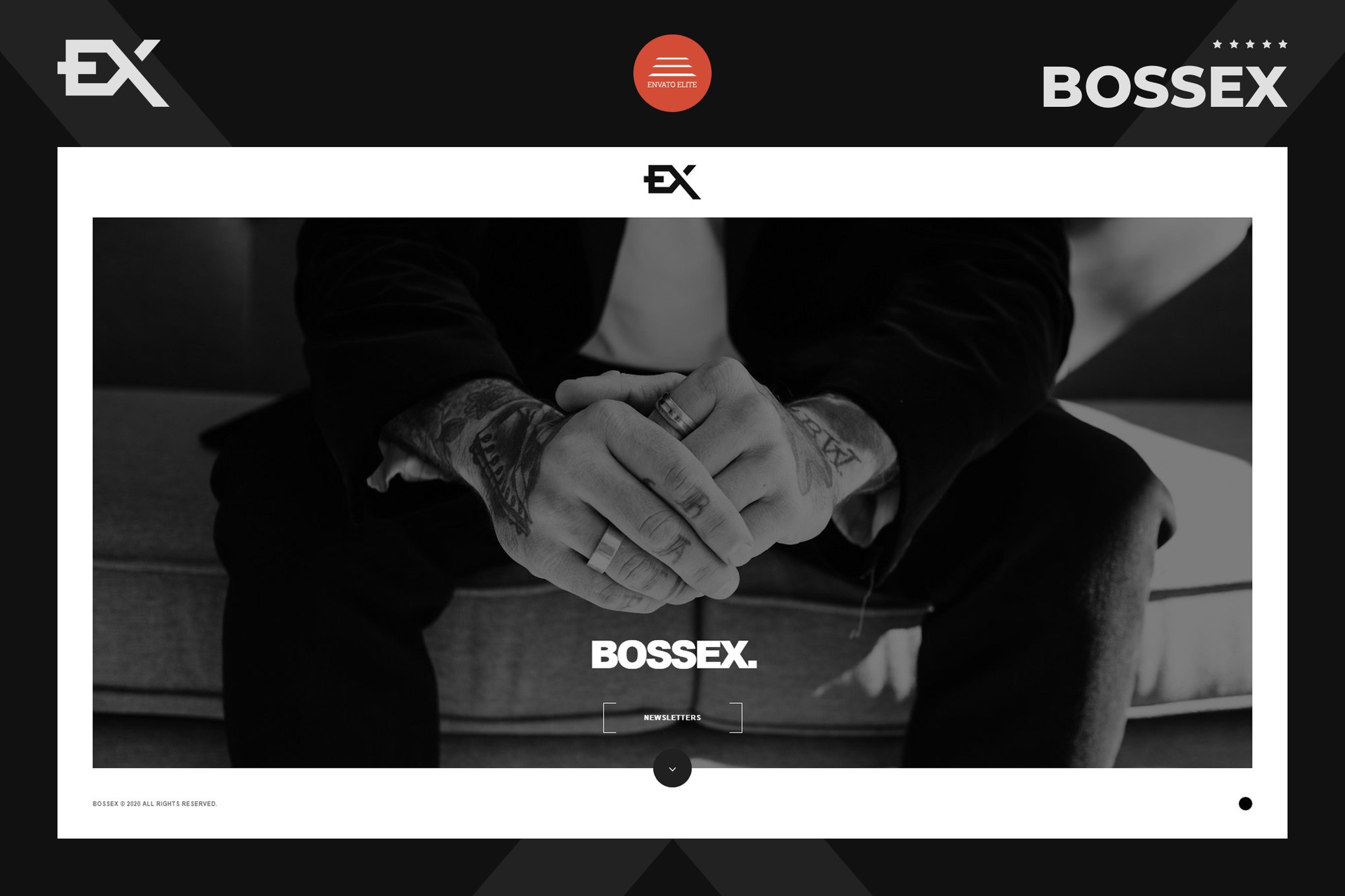 Imagen de portada de Bossex - Creative Coming Soon Template (plantilla web)