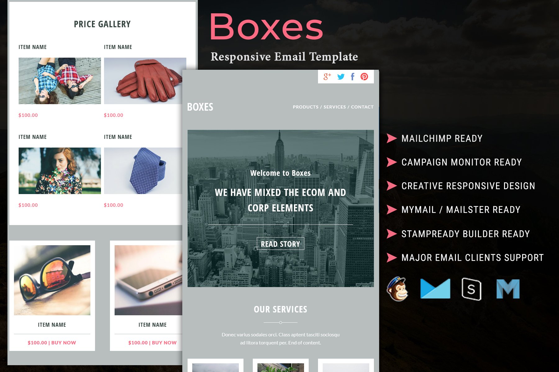 Imagen de portada de Boxes - Multipurpose Responsive Email Template (plantilla web)