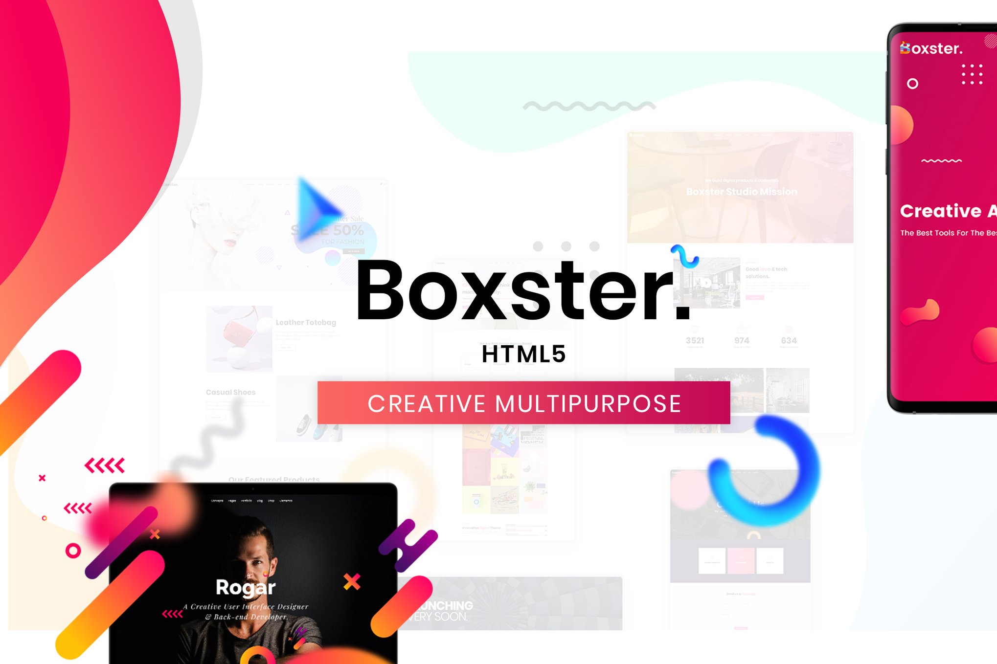 Imagen de portada de Boxster - Creative Multi-Purpose HTML5 Template (plantilla web)
