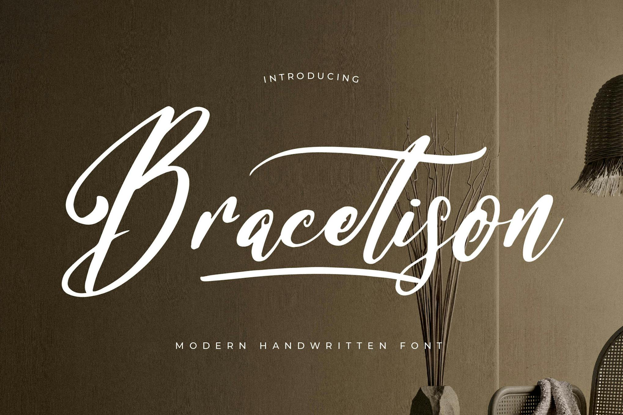 Imagen de portada de Bracetison Modern Handwritten Font (fuente)