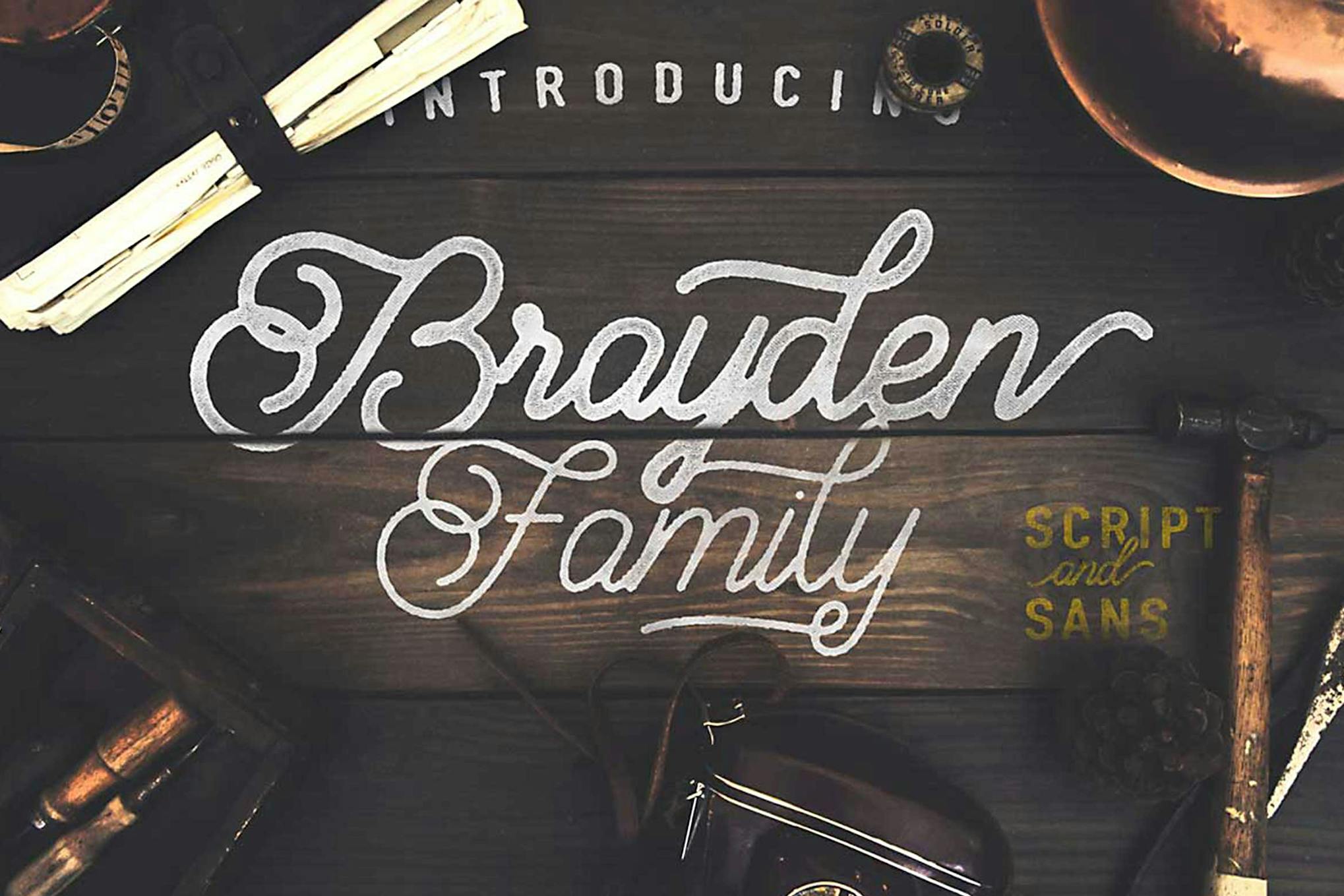 Imagen de portada de Brayden Script Family (fuente)
