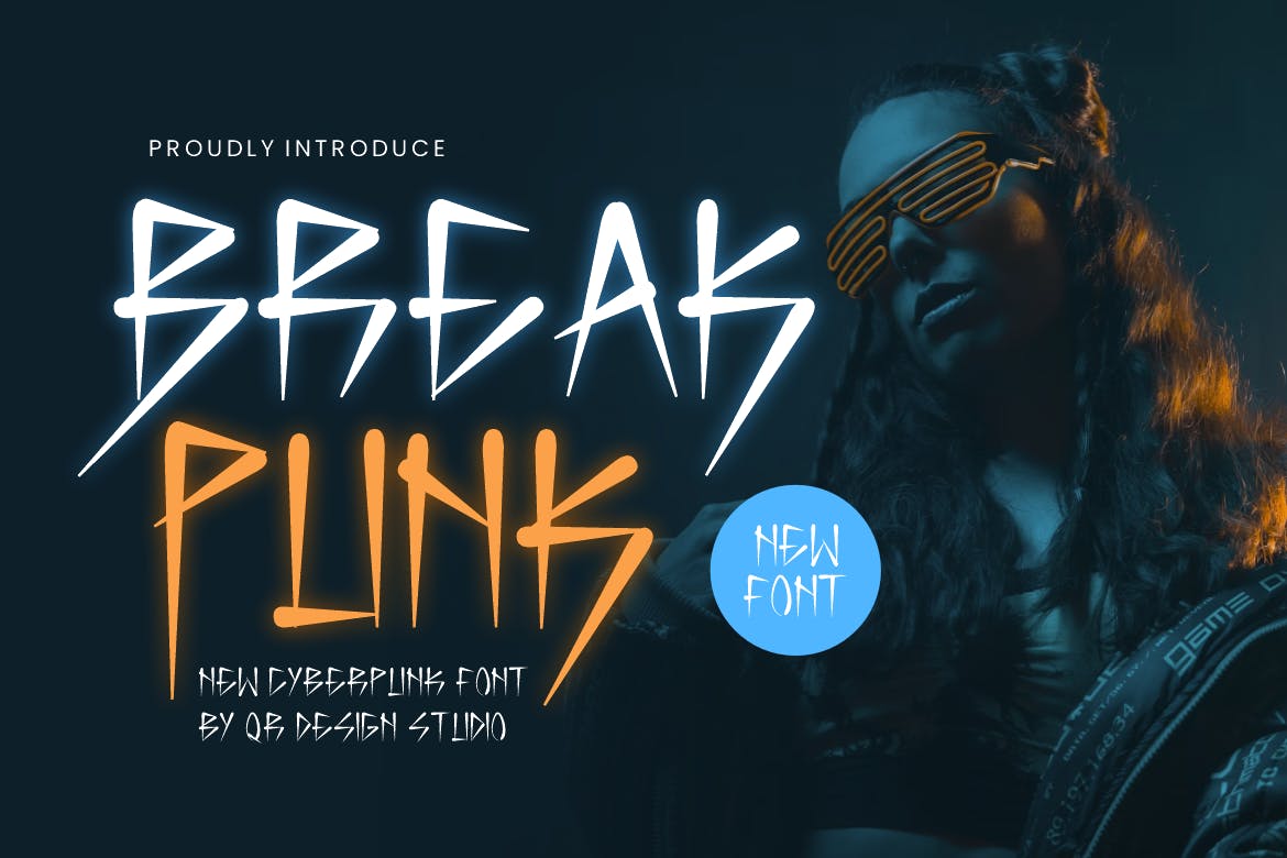 Imagen de portada de Break Punk - Neon & Cyberpunk Font (fuente)