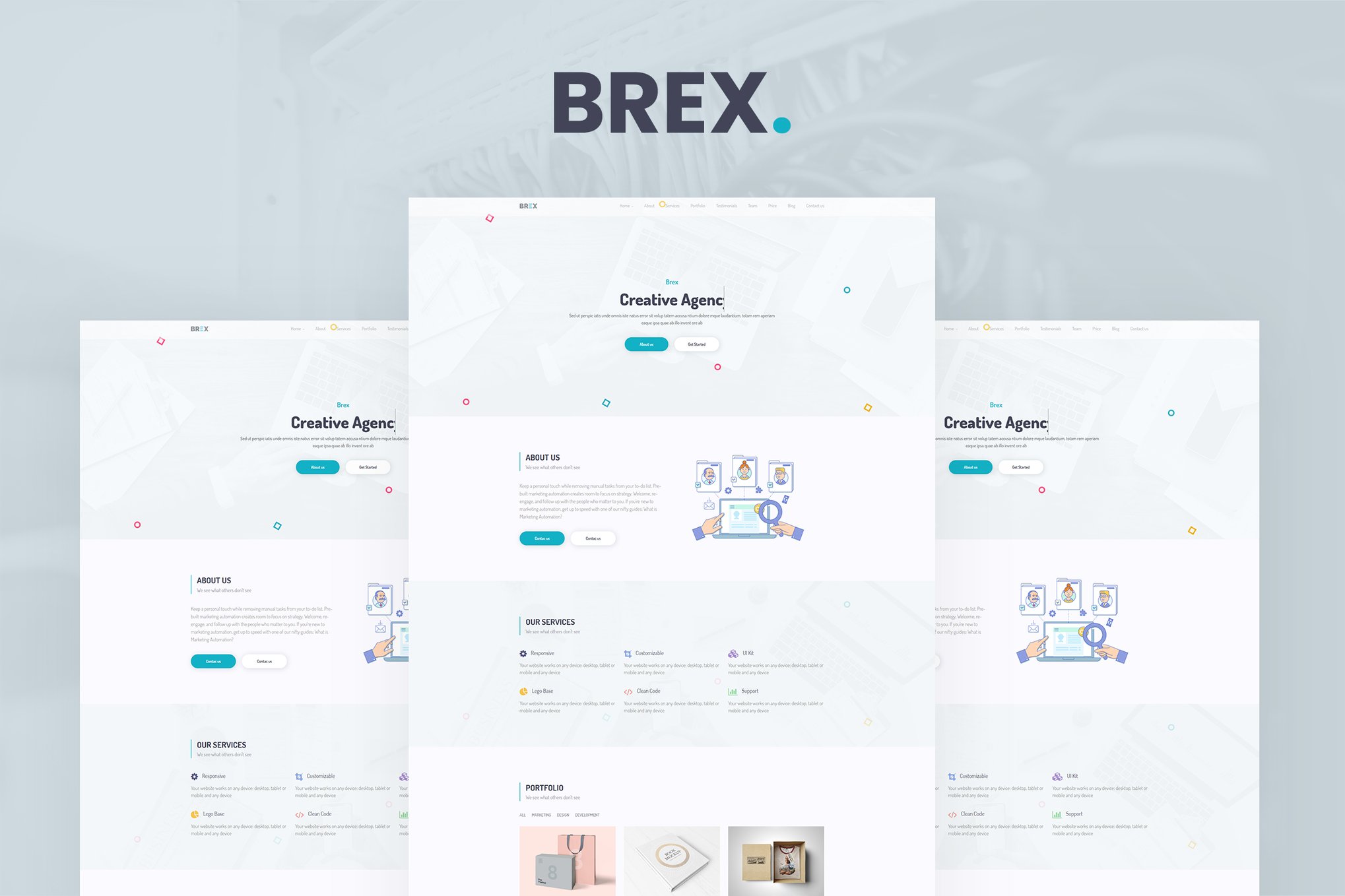 Imagen de portada de Brex - One Page Parallax (plantilla web)