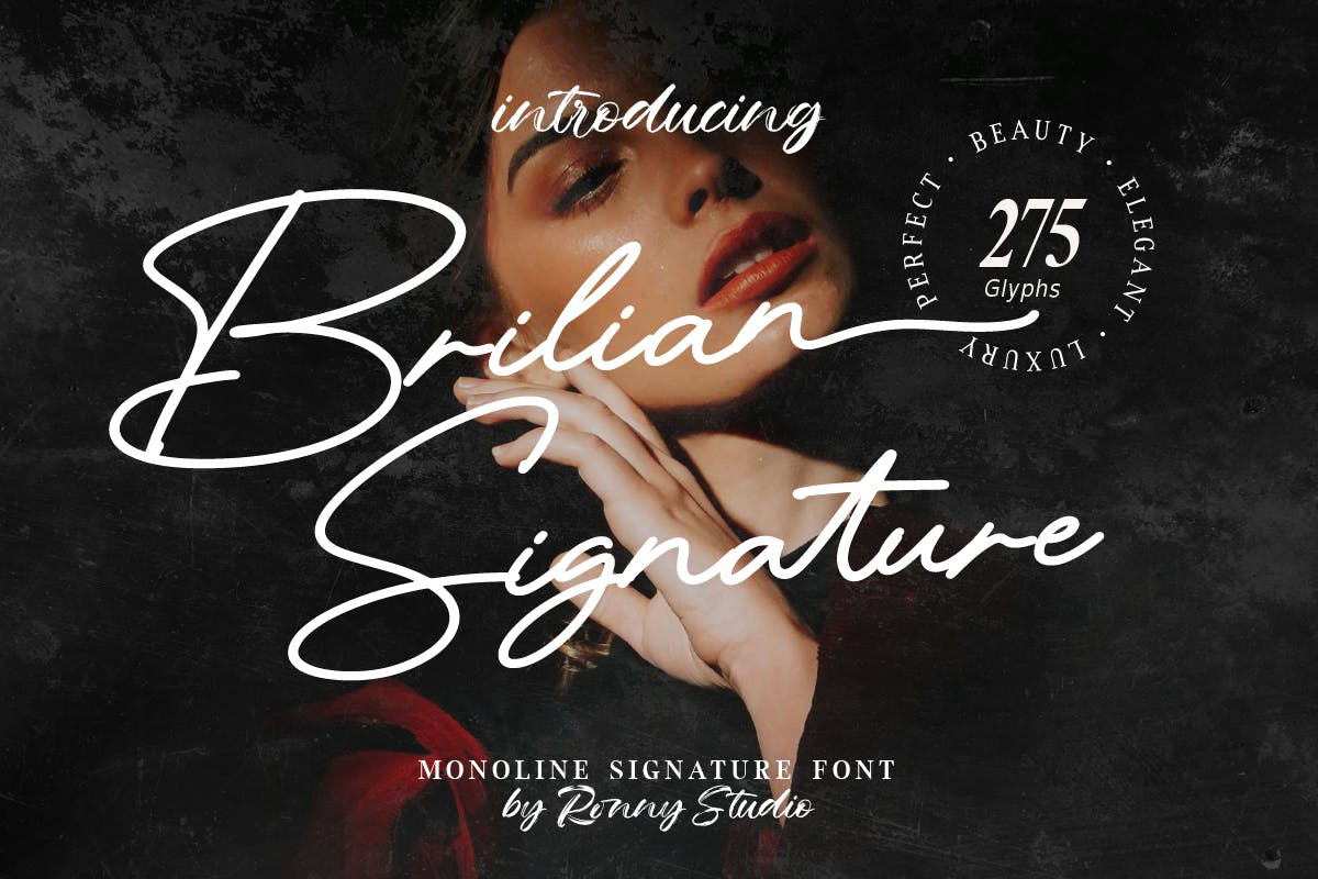 Imagen de portada de Brilian Signature - Monoline Signature Font (fuente)
