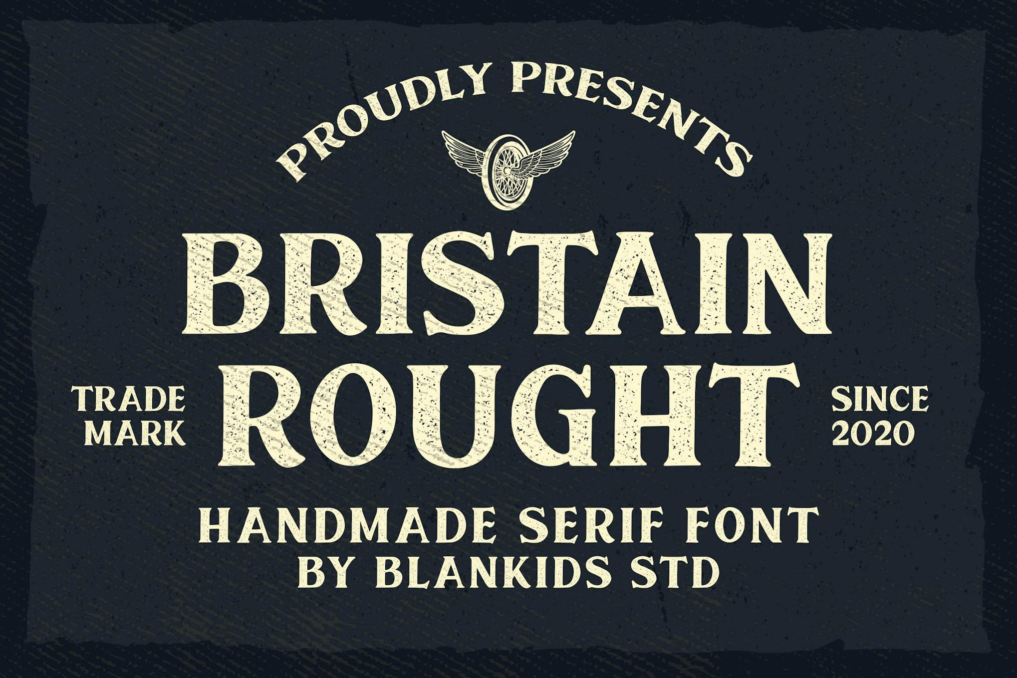Imagen de portada de Bristain Rought Serif Font (fuente)