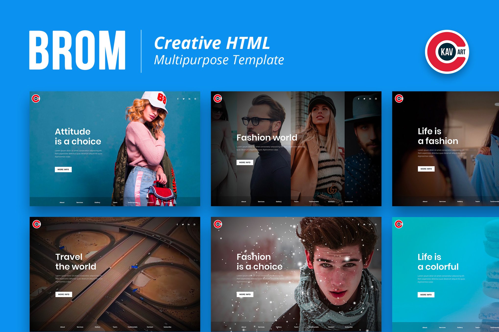 Imagen de portada de Brom - HTML Creative Page (plantilla web)