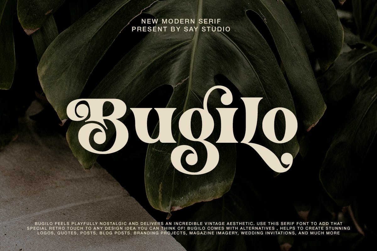 Imagen de portada de Bugilo - Retro Serif Modern (fuente)