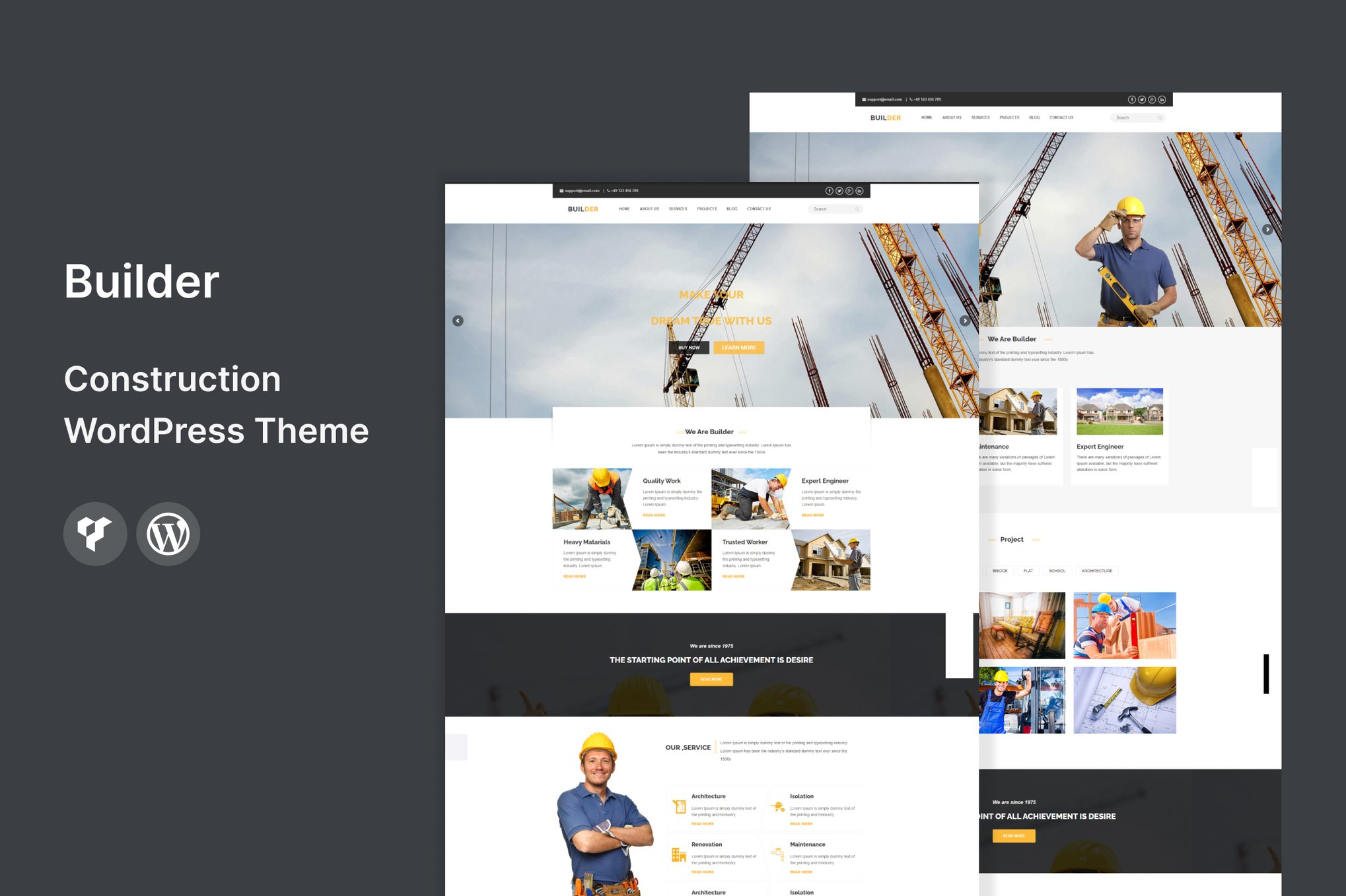 Imagen de portada de BUILDER is a business WordPress theme designed spe (tema)