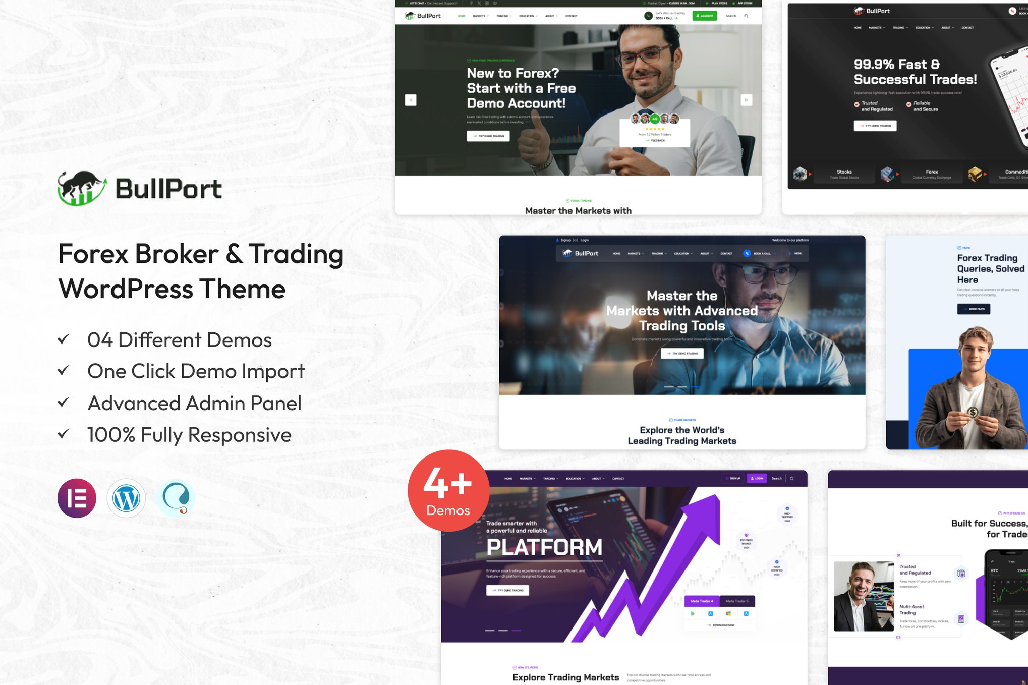 Imagen de portada de BullPort – Forex Broker & Trading WordPress Theme (tema)