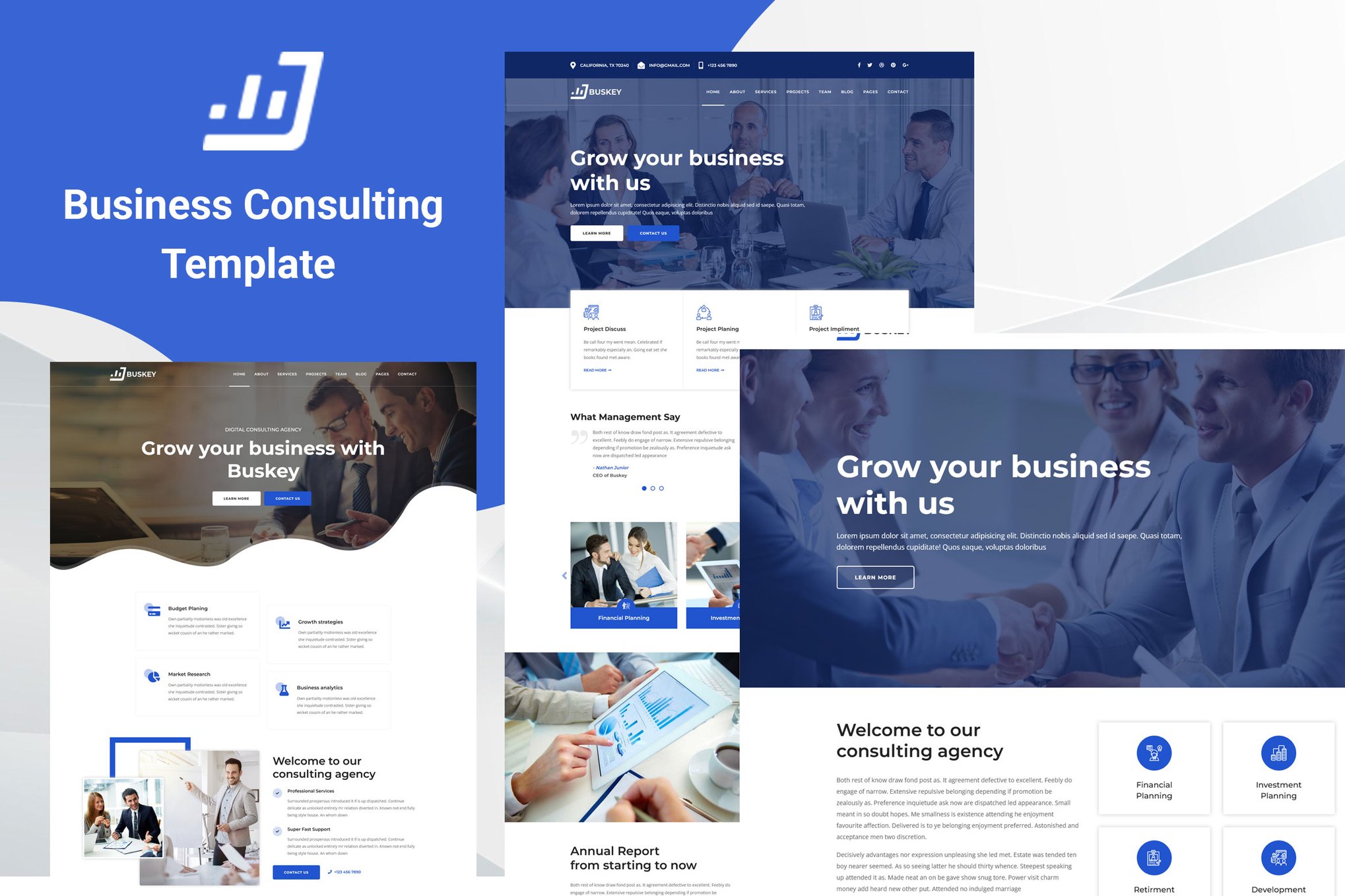 Imagen de portada de Buskey - Business Consulting & Corporate Template (plantilla web)