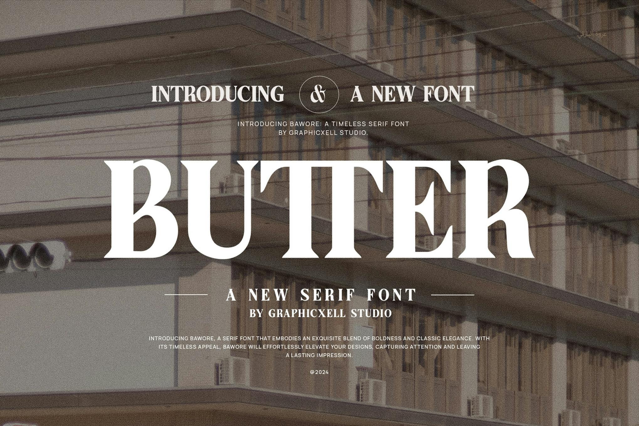 Imagen de portada de Butter Elegant Serif Font Typeface (fuente)
