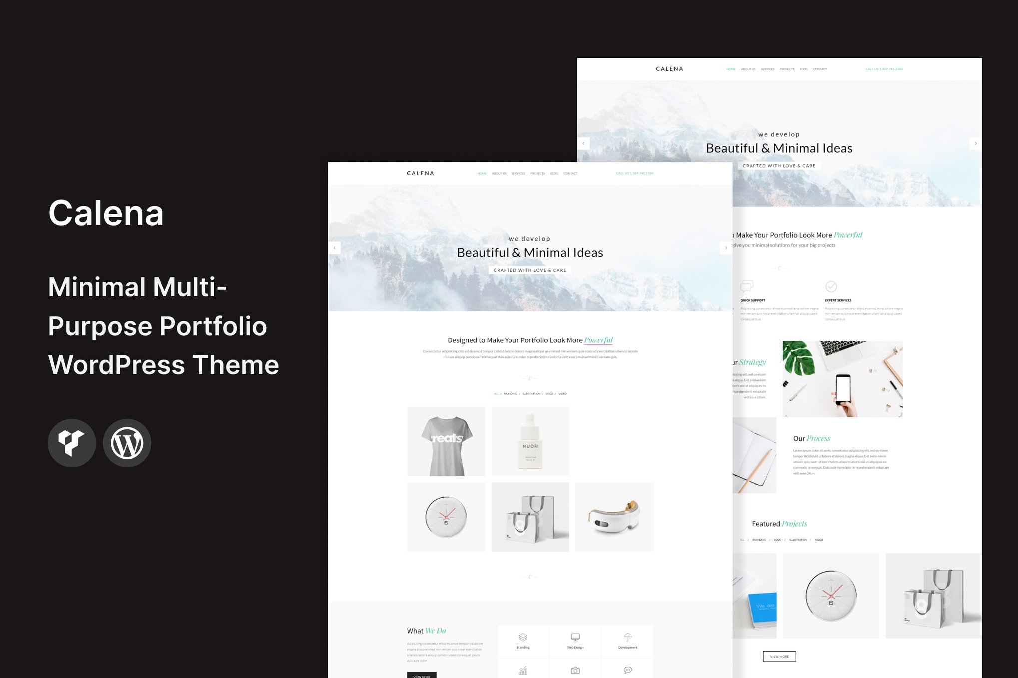 Imagen de portada de Calena - Minimal Portfolio WordPress Theme (tema)
