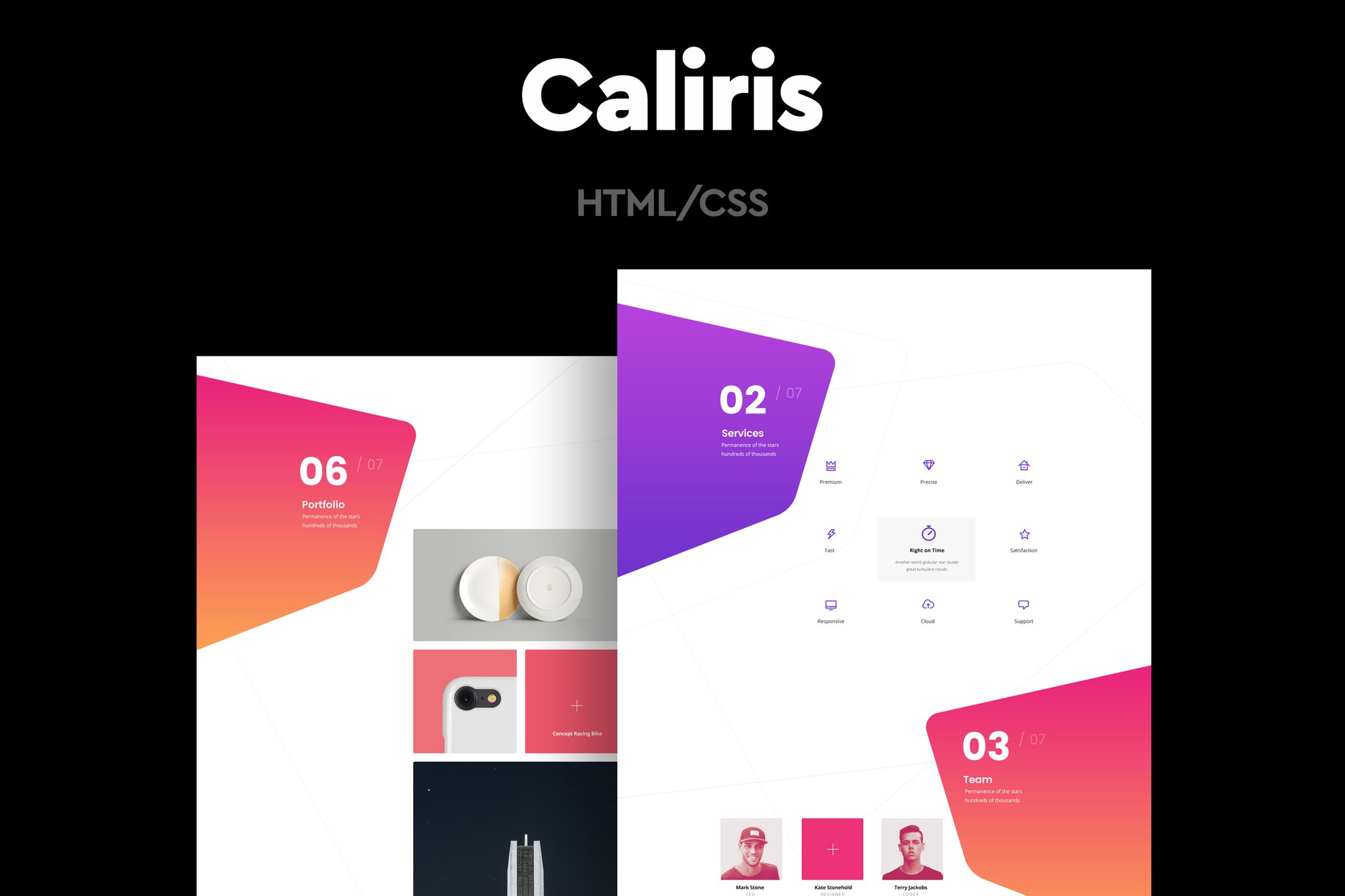 Imagen de portada de Caliris - Responsive One Page HTML Template (plantilla web)