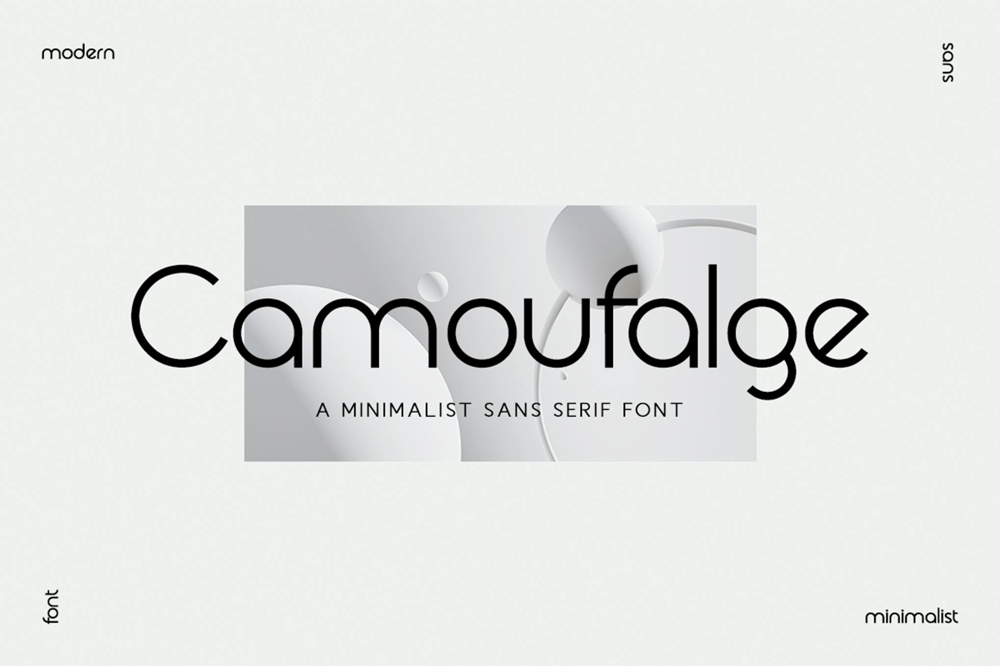 Imagen de portada de Camaufalge Modern Minimalism Font (fuente)