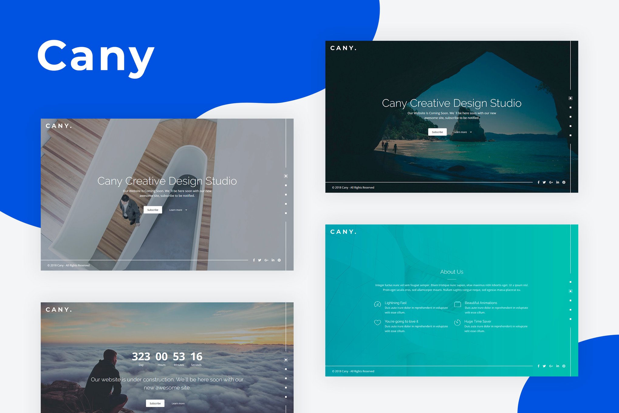 Imagen de portada de Cany - Responsive Coming Soon Template (plantilla web)