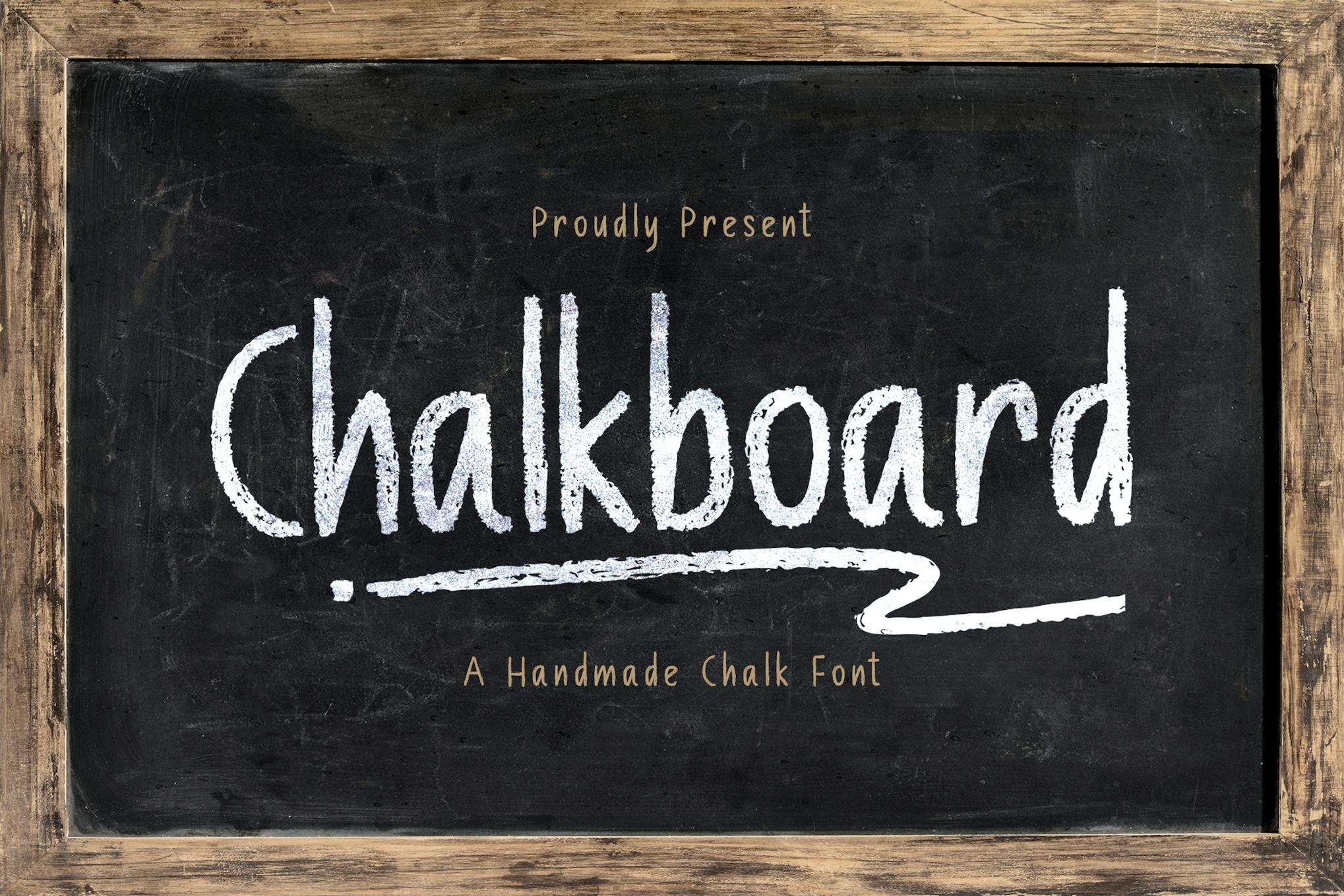 Imagen de portada de Chalk Board - A Handmade Chalk Font (fuente)