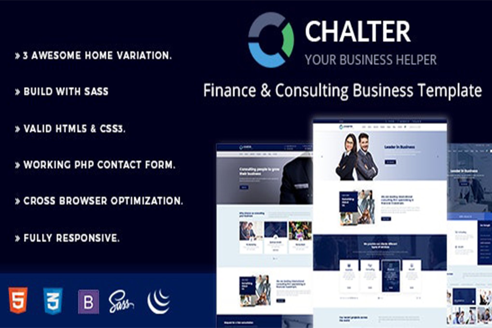 Imagen de portada de Chalter - Consulting & Business Template (plantilla web)