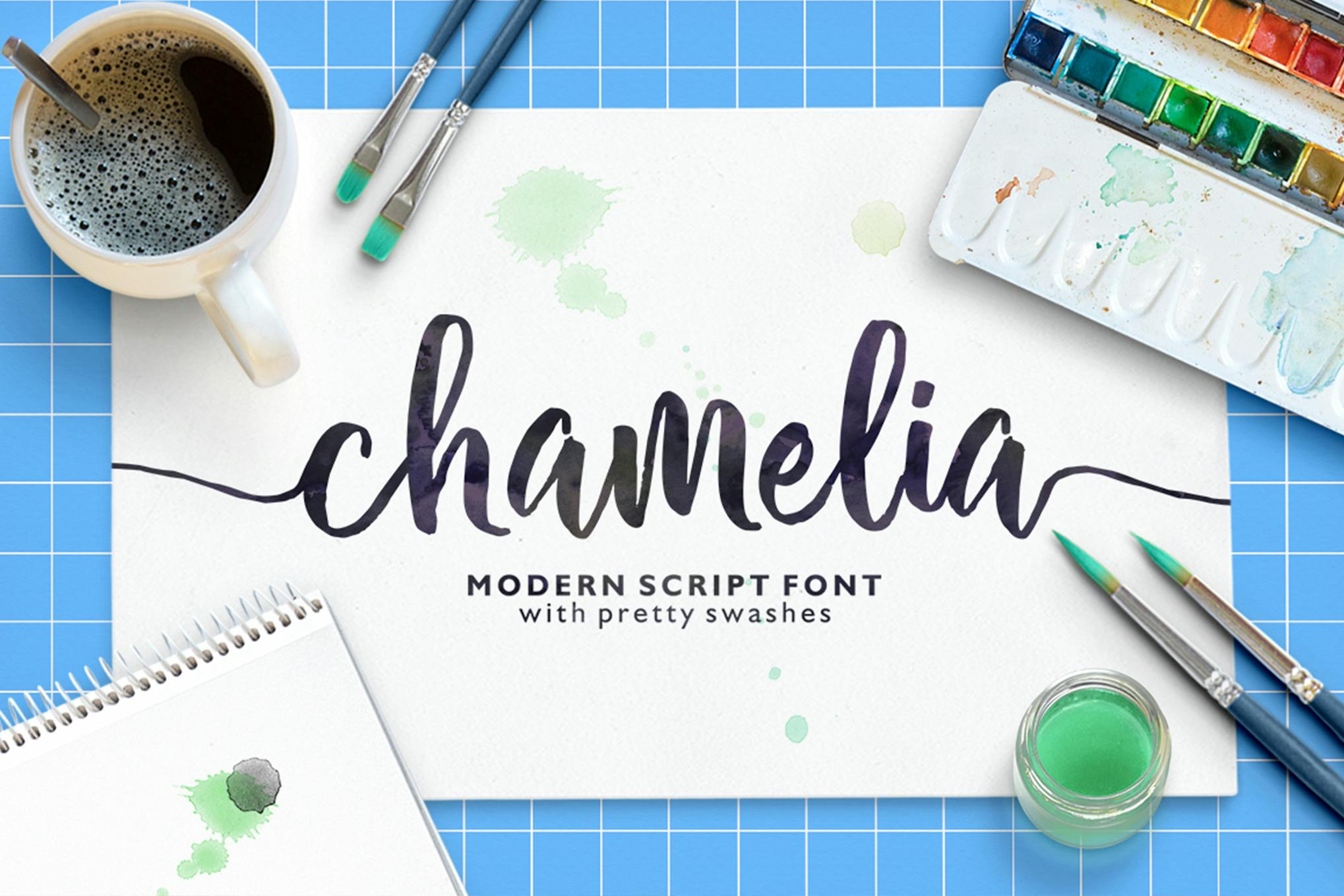 Imagen de portada de Chamelia Script (fuente)