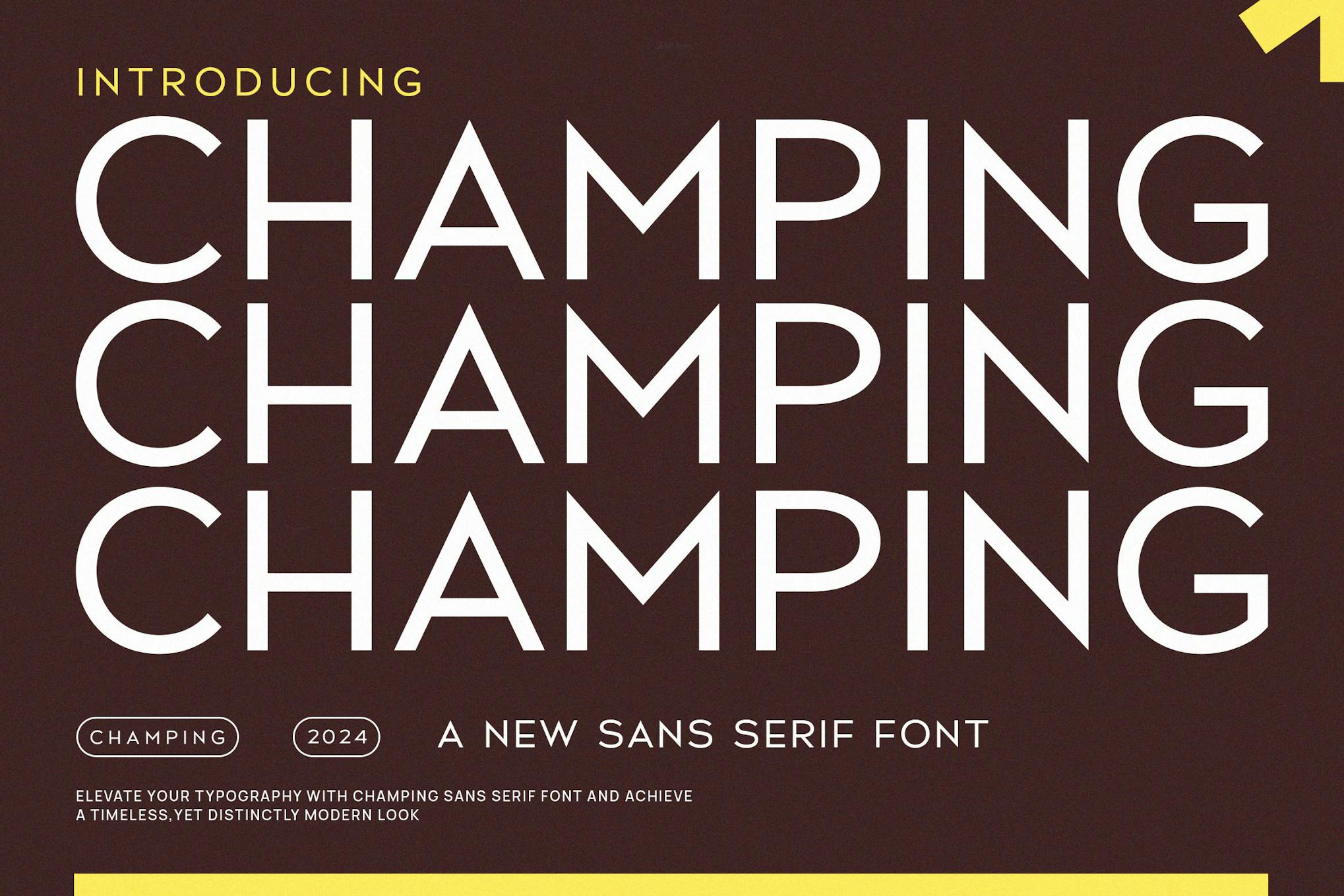 Imagen de portada de Champing - Modern Sans Serif (fuente)