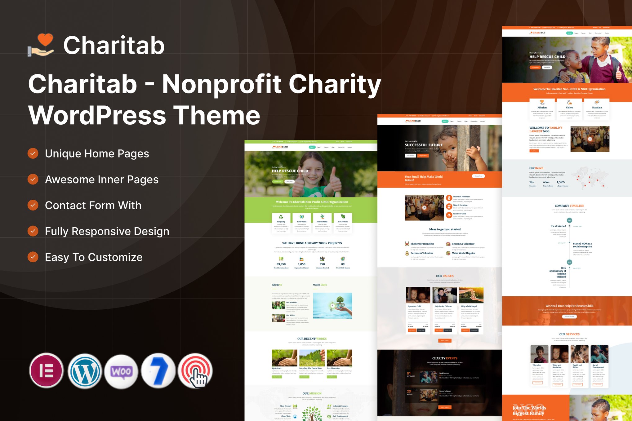 Imagen de portada de Charitab - Nonprofit Charity WordPress Theme (tema)