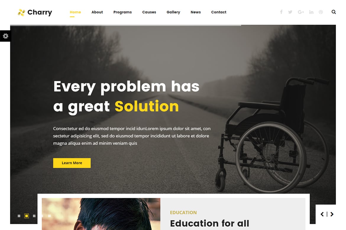 Imagen de portada de Charry - Non Profit Charity Template (plantilla web)