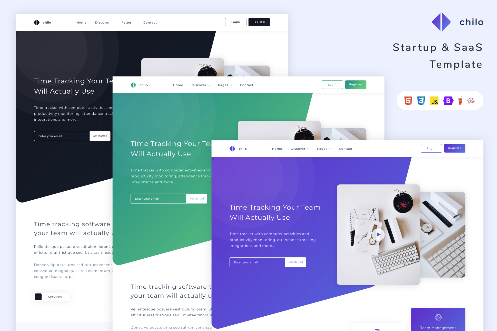 Imagen de portada de Chilo - Startup and SaaS Template (plantilla web)