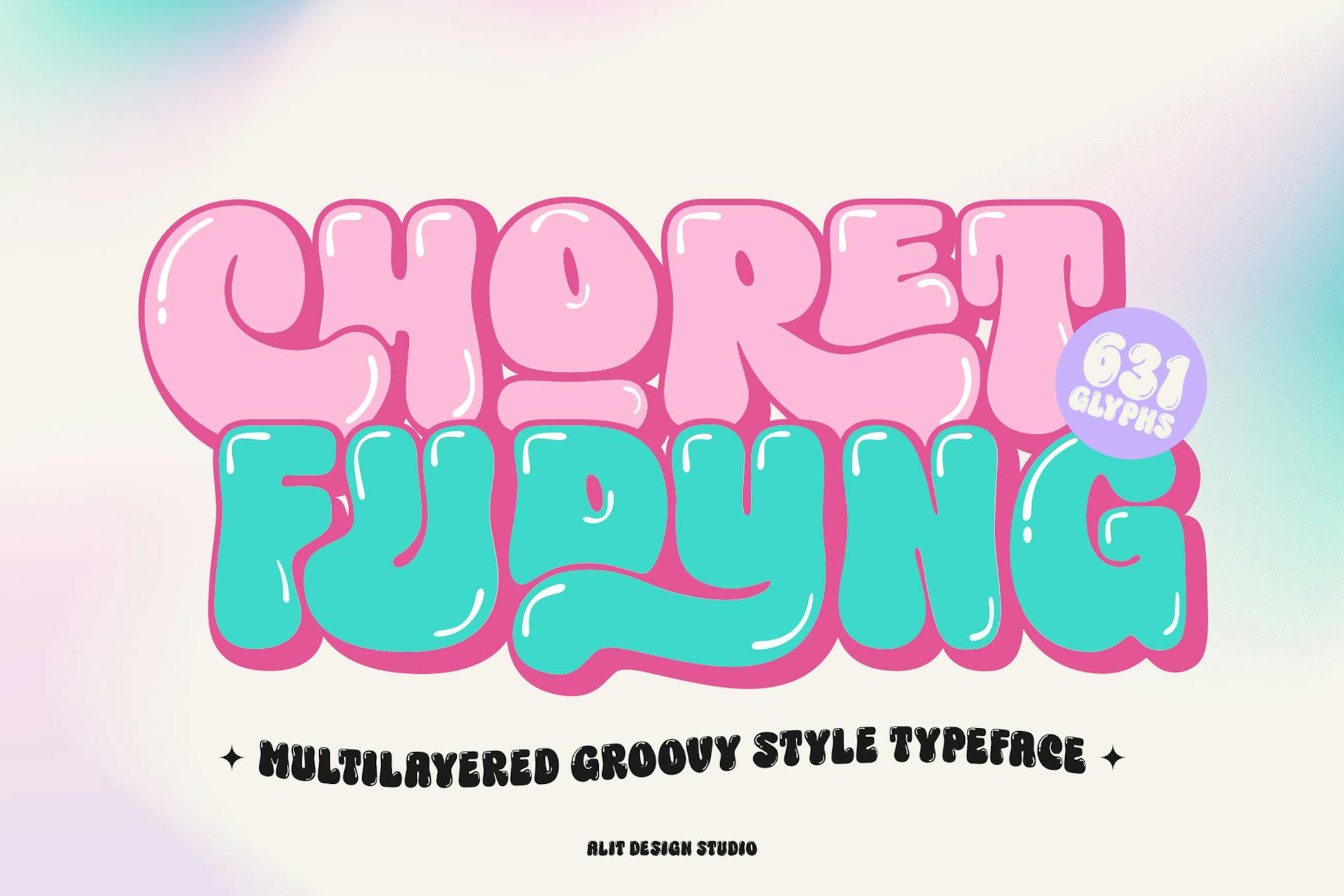 Imagen de portada de Choret Fudyng Bubble Typeface (fuente)