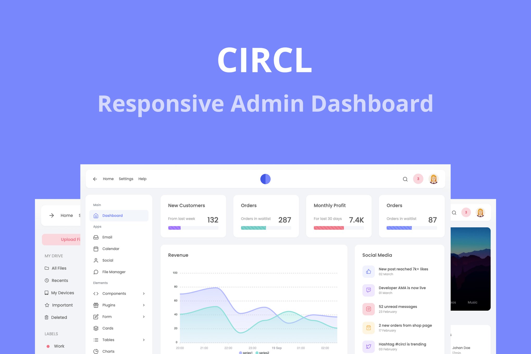 Imagen de portada de Circl - Responsive Admin Dashboard Template (plantilla web)