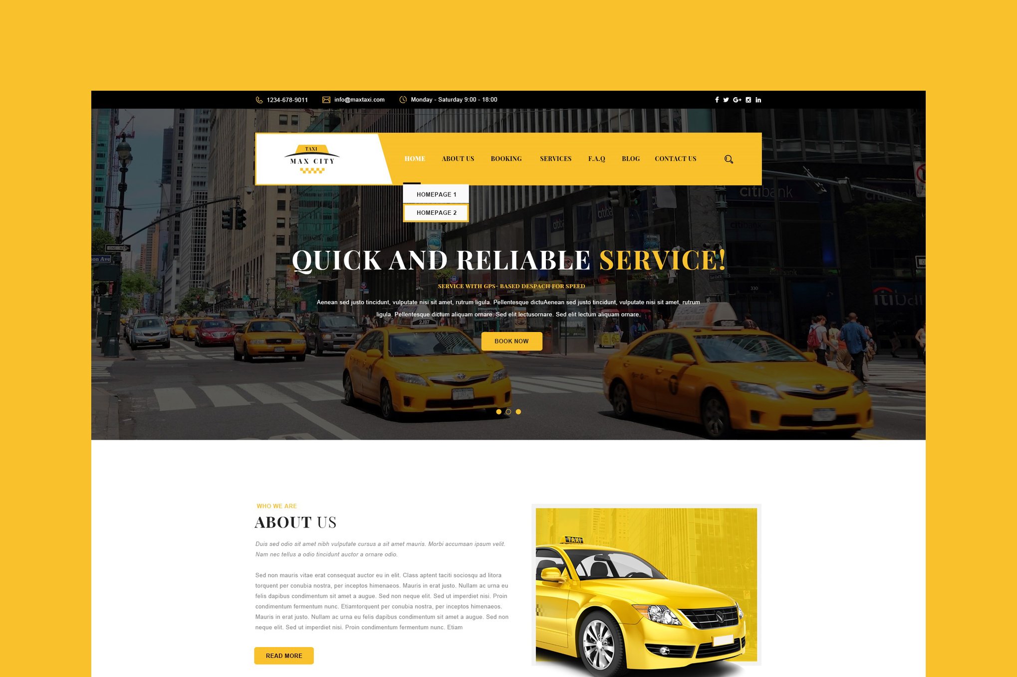 Imagen de portada de City Taxi (plantilla web)