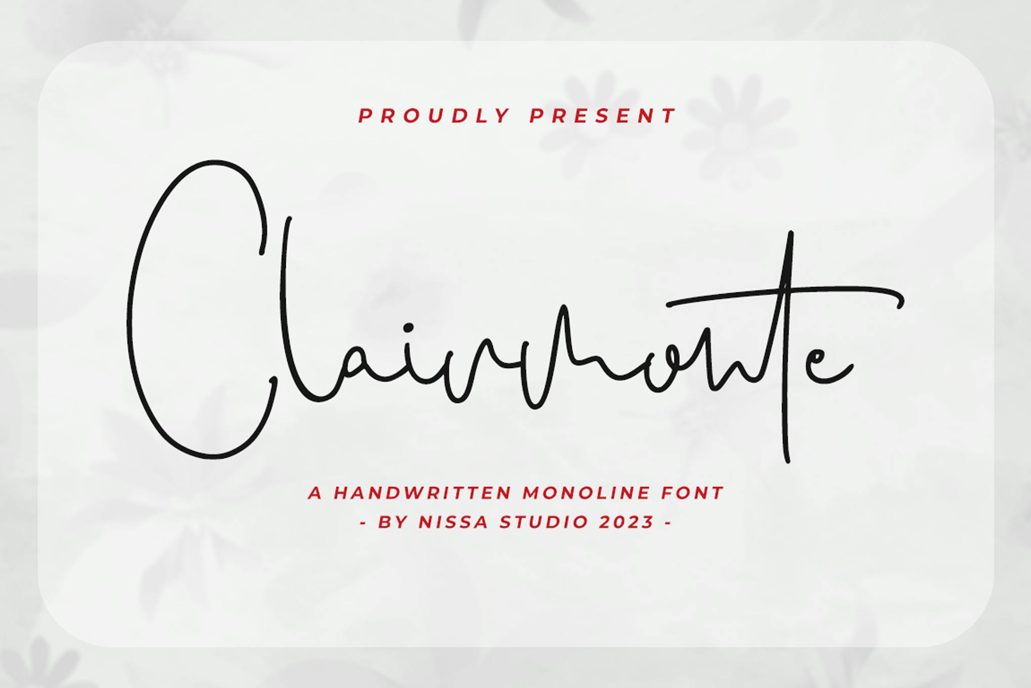 Imagen de portada de Clairmonte - Monoline Font (fuente)