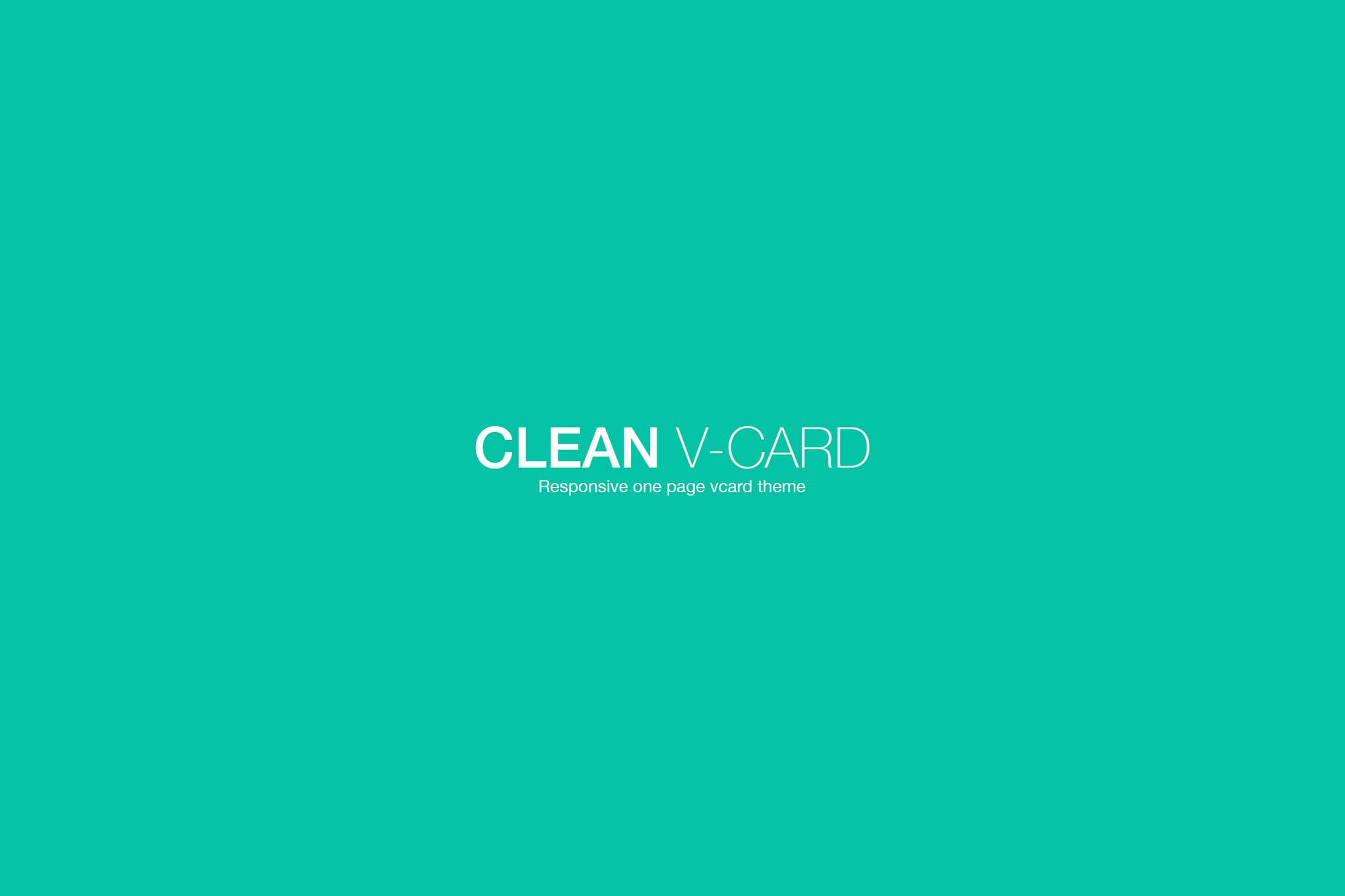 Imagen de portada de Clean Responsive Retina Ready V-card Template (plantilla web)
