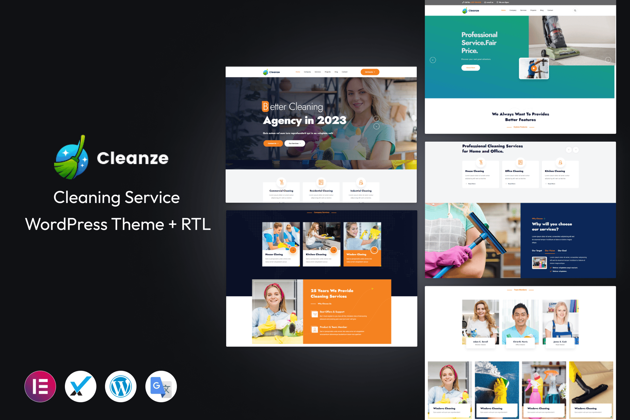 Imagen de portada de Cleanze - Cleaning Service WordPress Theme (tema)