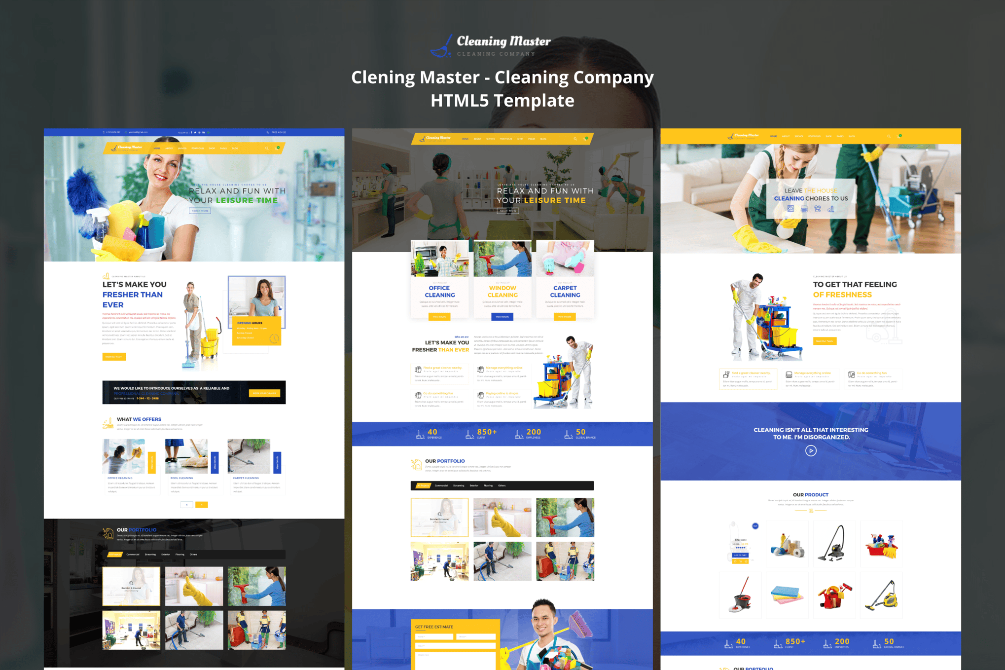Imagen de portada de Clening Master - Cleaning Company HTML5 Template (plantilla web)