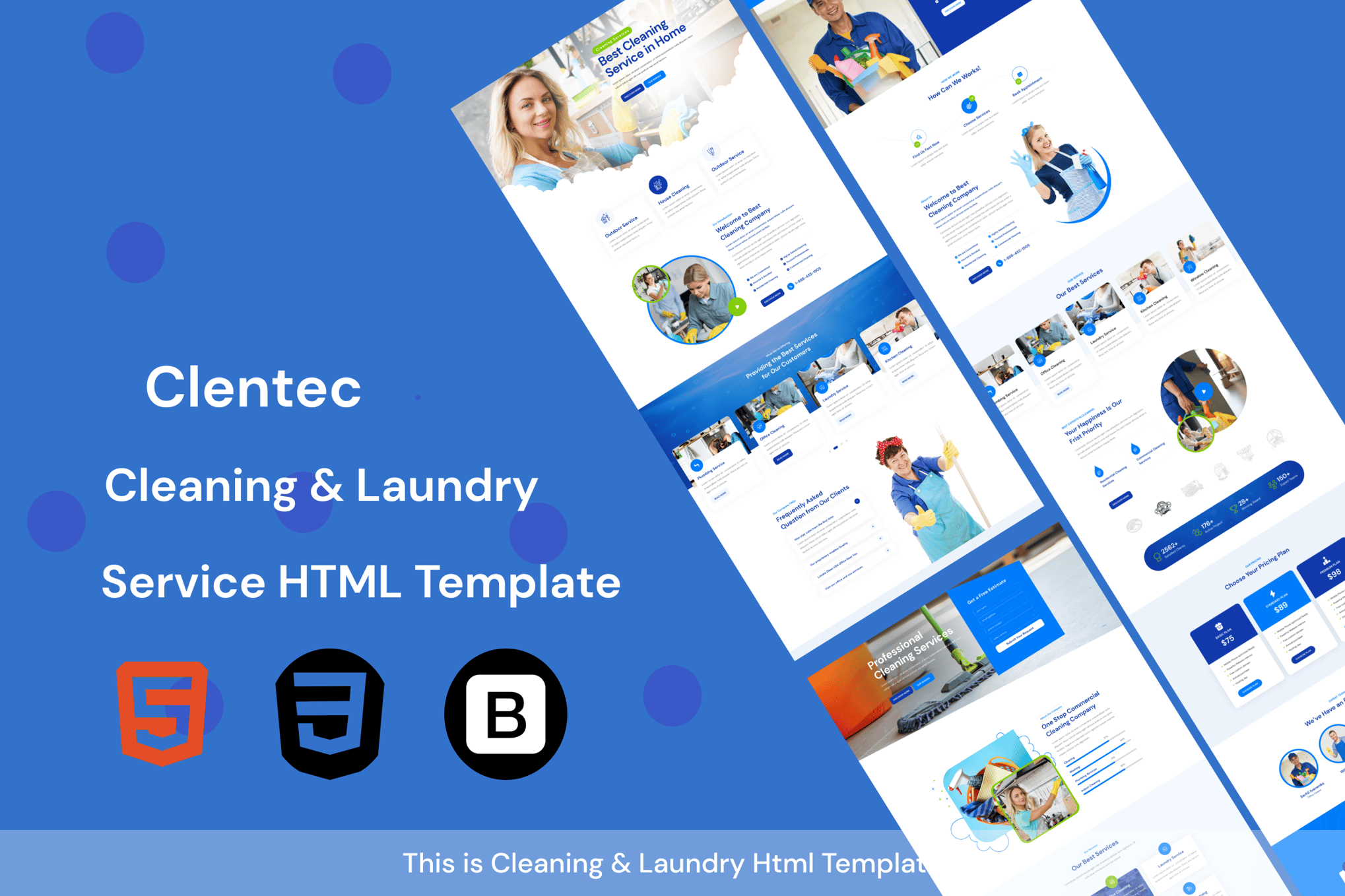 Imagen de portada de Clentac - Cleaning Services Html Template (plantilla web)